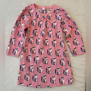 Hatley Pink Cat Patterned Dress